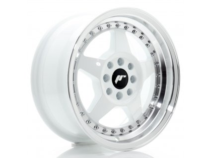 Alu kola Japan Racing JR6 15x7 ET25 4x100/108 White w/Machined Lip