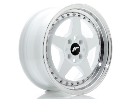 Alu kola Japan Racing JR6 16x7 ET35 4x100 White w/ Machined Lip (PCD 4x100, ET 35)
