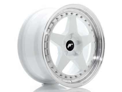 Alu kola Japan Racing JR6 17x8 ET20-35 5H BLANK White w/ Machined Lip (PCD 5x100, ET 20, Rozměr 17x8)