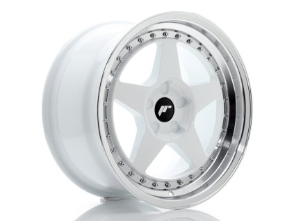 Alu kola Japan Racing JR6 17x9 ET20-35 5H BLANK White w/ Machined Lip (PCD 5x100, ET 20, Rozměr 17x9)
