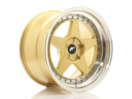Alu kola Japan Racing JR6 18x10,5 ET0-25 5H BLANK Gold w/ Machined Lip (PCD 5x100, ET 0)