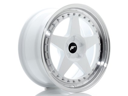 Alu kola Japan Racing JR6 18x8,5 ET20-40 5H BLANK White w/ Machined Lip (PCD 5x100, ET 20)