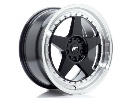 Alu kola Japan Racing JR6 18x8,5 ET22 5x114,3/120 Gloss Black w/ Machined Lip (PCD 5x114.3, ET 22)