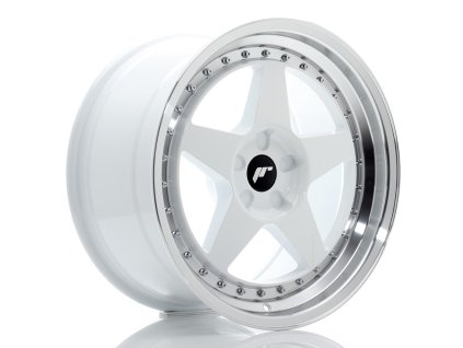 Alu kola Japan Racing JR6 18x9,5 ET20-40 5H BLANK White w/ Machined Lip (PCD 5x100, ET 20)