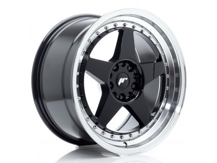 Alu kola Japan Racing JR6 18x9,5 ET22 5x114,3/120 Gloss Black w/ Machined Lip (PCD 5x114.3, ET 22)