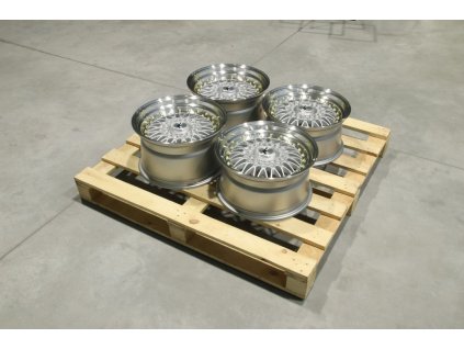 Set of JR9 16x8 ET25 + 16x9 ET20 5x100 Silver w/Machined Lip (PCD 5x100, ET 20)