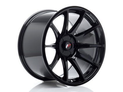 Alu kola Japan Racing JR11 18x10,5 ET0-25 5H BLANK Gloss Black (PCD 5x100, ET 0)