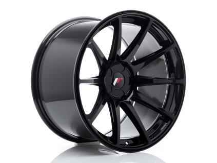 Alu kola Japan Racing JR11 19x11 ET15-25 5H BLANK Gloss Black (PCD 5x100, ET 15)