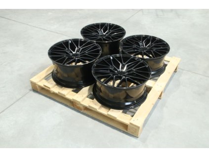 Set of JR38 19x8,5 ET40 + 19x9,5 ET35 5x112 Black Brushed w/Tinted Face (PCD 5x112, ET 35)