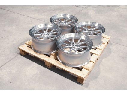 Set of JR39 19x8,5 + 19x9,5 ET33 5x114,3 Silver Machined (PCD 5x114.3, ET 33)