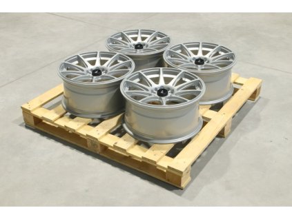 Set of JR11 18x8,5 ET40 5x112/114,3 Gloss Silver (PCD 5x112, ET 40)