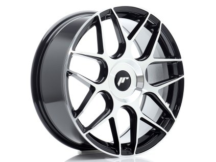 Alu kola Japan Racing JR18 18x7,5 ET36 5x112 Black Machined (PCD 5x112, ET 36)