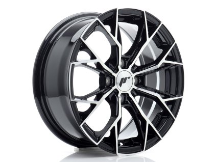 Alu kola Japan Racing JR49 15x6,5 ET35 4x100 Gloss Black Machined Face (PCD 4x100, ET 35)