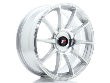 Alu kola Japan Racing JR11 18x7,5 ET40 5x114,3 Silver Machined (PCD 5x114.3, ET 40)