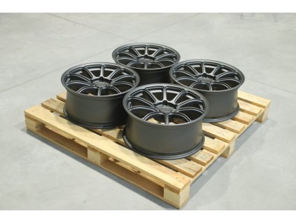 Set of SL04 18x8 ET20 5x114,3 Matt Gun Metal (PCD 5x114.3, ET 20)