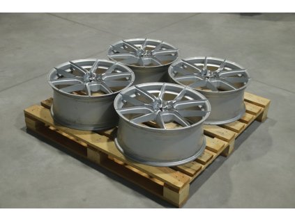 Set of JR30 20x8,5 ET35 5x115 Silver Machined Face (PCD 5x115, ET 35)
