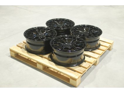 Set of JR48 18x8 ET32 5x108 Gloss Black (PCD 5x108, ET 32)