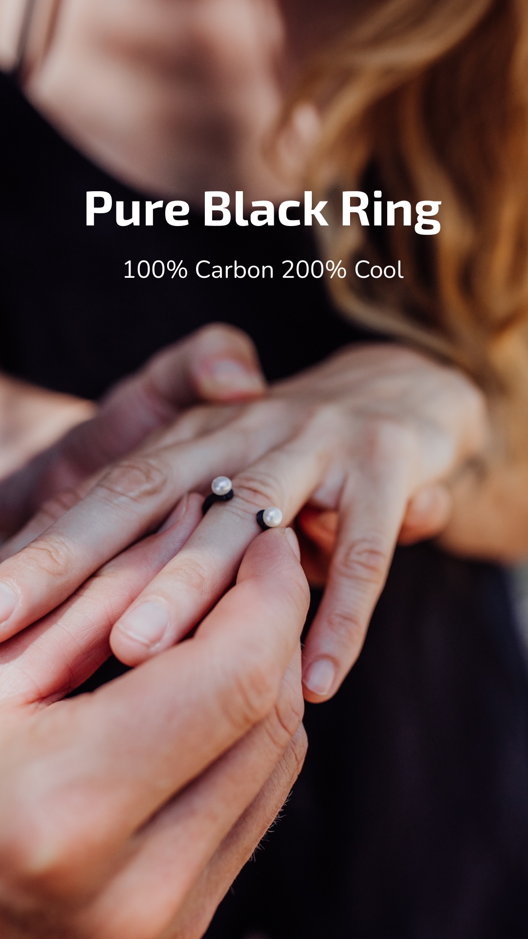 Ringblack pure black carbon ring