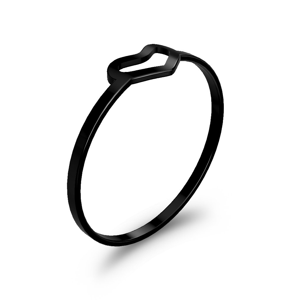 Ringblack carbonfiber ring heart1