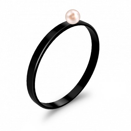 Ringblack carbonfiber ring plain3mm pink pearl1