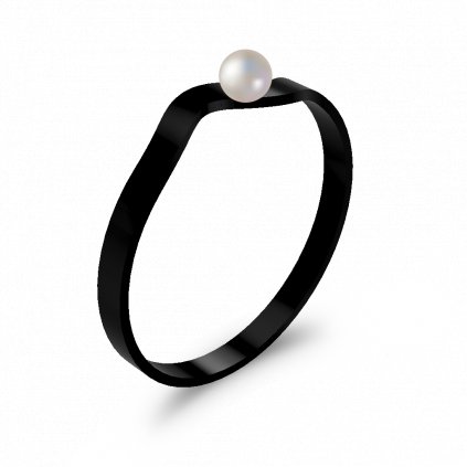 Ringblack carbonfiber ring river white pearl1