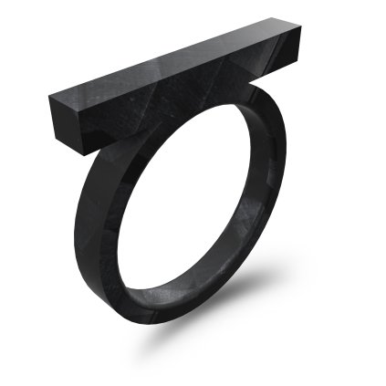 Ringblack pure black carbon ring odin1