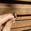HUMP PEARL WHITE 3mm - black carbonfiber ring with pearl