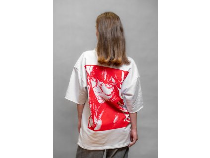JAPANESE WHITE/RED oversized