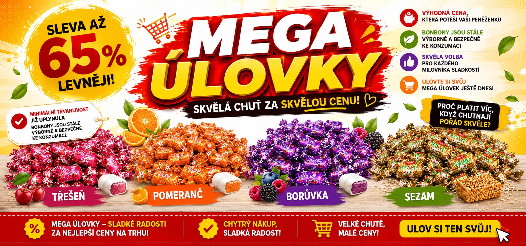 Mega úlovky bonbony