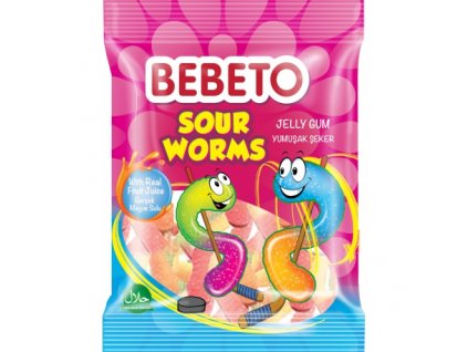 bebeto zele bonbony worms 80g 6x12