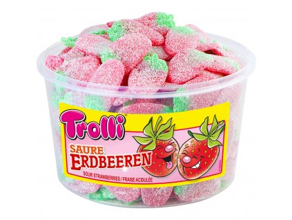 4000512993476 Trolli Saure Erdbeeren sauer gezuckerte Erdbeerfruchtgummis 1200g