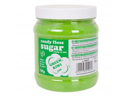 1008878 smakowy kolorowy cukier do waty cukrowej zielony o smaku kiwi 1kg hurtownia producent