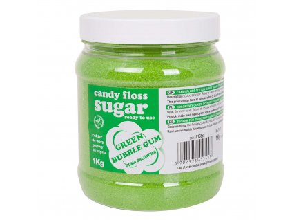 1016831 kolorowy cukier do waty cukrowej zielony o smaku gumy balonowej 1kg ean 5902578455419 hurtownia sklep