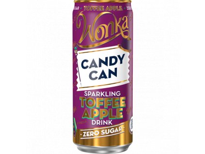 Candy Can Wonka sycená limonáda bez cukru s příchutí karamelového jablka 330ml