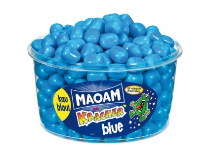 PRASKLÝ nebo NÁHRADNÍ OBALHaribo Maoam Blue Kracher - Žvýkací bonbony s práškovou náplní 1200g (dóza 265ks)