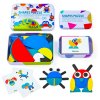 SHAPES PUZZLE Dřevěné puzzle a kartičky v krabičce