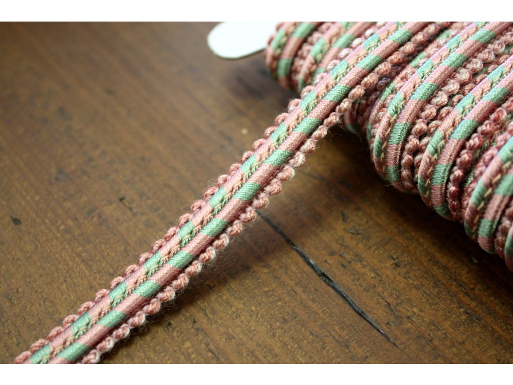 Růžovo-zelená čalounická porta, 11 mm