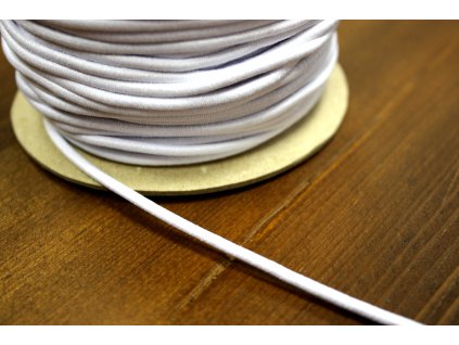 Bílá klobouková guma, 3 mm