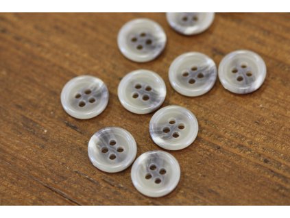 Šedobéžový lesklý knoflík, 16mm