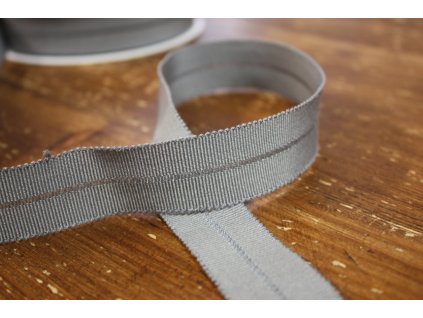 Rypsový lemovací proužek v šedé barvě