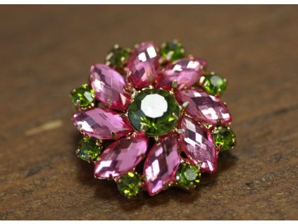 Štrasový knoflík design Delpozo