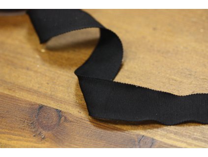 Černá stuha Petersham, 10mm, 19mm, 25mm