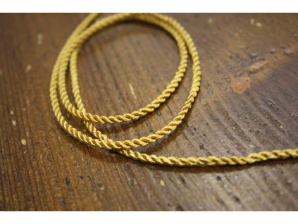 Kroucený provaz v zlatavé barvě, 2,5mm