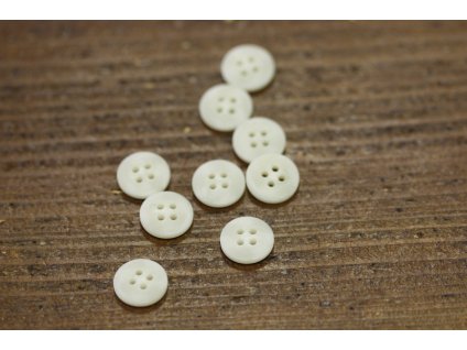 Smetanový košilový knoflík, 12mm