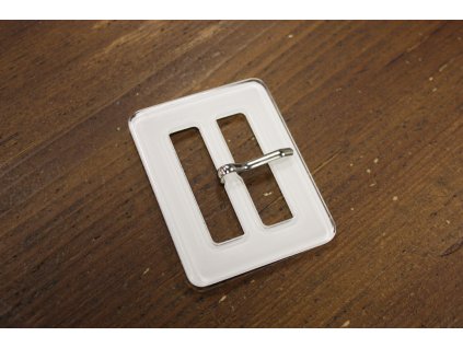 Bílá plastová spona, 45mm