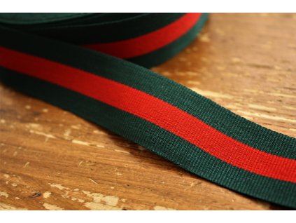 Pruhovaná rypsová stuha design Gucci, 50mm