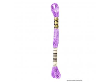 Fialová bavlněná vyšívací příze, 209