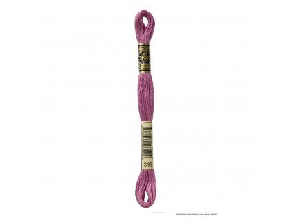 Růžovo-fialová bavlněná vyšívací příze, 316