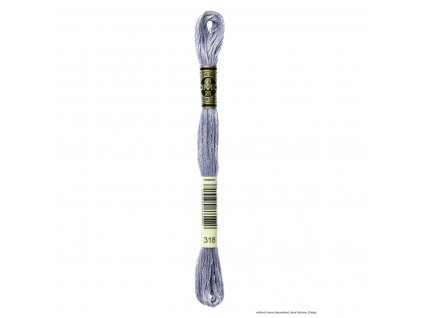 Světle modro-fialová bavlněná vyšívací příze, 318