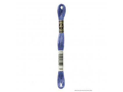 Modro-fialová bavlněná vyšívací příze, 322